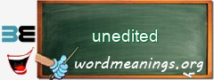 WordMeaning blackboard for unedited